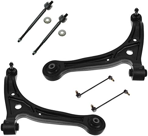 TRQ Front Steering & Suspension Kit Control Arm with Ball Joint Sway Bar Stabilizer Link Tie Rod Compatible with 1999-2001 Honda Odyssey
