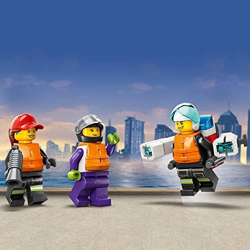 LEGO City Fire Rescue Boat Building Set - Floatable Boat Toy for Boys & Girls, Ages 5+ - Kids Pretend Play Toy for Preschool - Gift for Birthdays - 60373