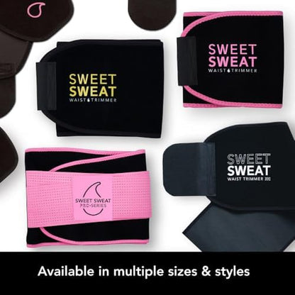 Sports Research® Sweet Sweat Waist Trimmer - Premium Sweat Enhancing Fitness Belt for Women & Men - 5 Adjustable Sizes