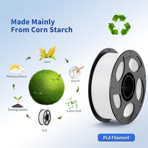 ANYCUBIC PLA Filament 1.75mm Bundle, 3D Printing PLA Filament 1.75mm Dimensional Accuracy +/- 0.02mm, 1KG Reusable Spool (2.2 lbs), 4KG Black + White + Grey + Red