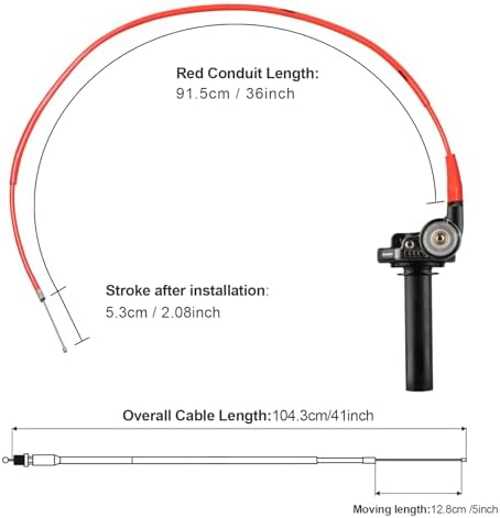 NIBBI Twists Throttle Grip,Dirt Bike Grips with Throttle Cable and Handlebar Grip for SSR125 Pit Bike, 22mm Motorcycle Throttle Assembly