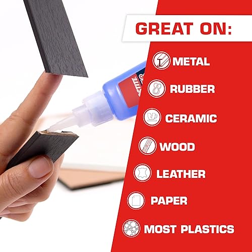 Loctite Super Glue Professional Liquid, Clear, 0.7 fl oz Bottle, 3 Pack - Superglue for Plastic, Wood, Metal, Crafts & Repair, Cyanoacrylate Adhesive Instant Glue, Quick Dry