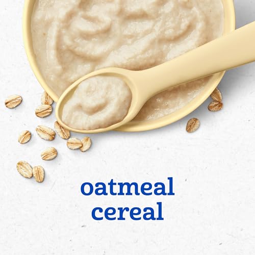 Gerber Stage 1 Baby Food, Baby Oatmeal Cereal, 8g Whole Grains, Iron, Zinc & Vitamin B12, Infant Cereal, 6-Pack