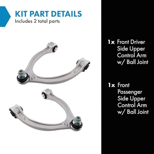 TRQ Front Upper Control Arm with Ball Joint Set Compatible with 15-22 Mercedes-Benz