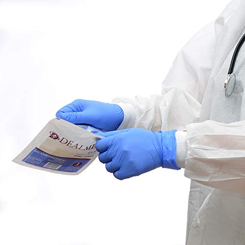 Dealmed Medical Exam Gloves – 200 Count Large Nitrile Gloves, Disposable, Non-Irritating Latex Free, Multi-Purpose Use for a First Aid Kit and Medical Facilities