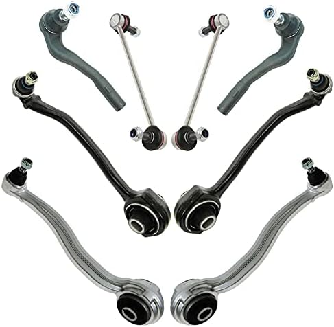 TRQ Front Steering & Suspension Kit Control Arm with Ball Joint Sway Bar Stabilizer Link Tie Rod Compatible with 2006-2008 Mercedes-Benz SLK280 2009-2011 SLK300 2005-2011 SLK350 2005-2010 SLK55 AMG