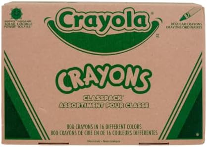 Crayola Bulk Crayon Classpack - 800ct (16 Colors), Bulk Teacher Supplies & Classroom Essentials for Back to School, Arts & Crafts Crayons for Kids, 3+