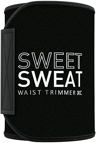 Sports Research® Sweet Sweat Waist Trimmer - Premium Sweat Enhancing Fitness Belt for Women & Men - 5 Adjustable Sizes