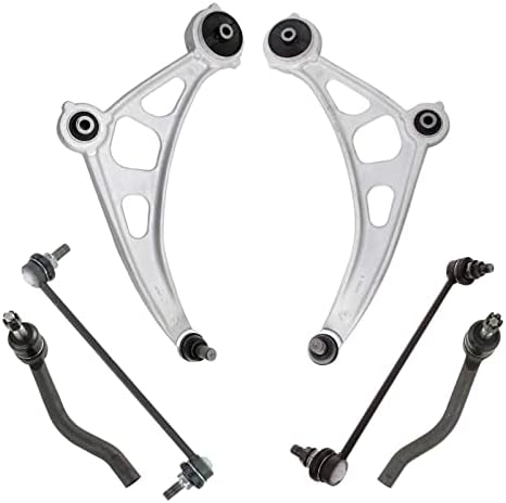 TRQ Front Steering & Suspension Kit Control Arm with Ball Joint Sway Bar Stabilizer Link Tie Rod Compatible with 2015-2023 Nissan Murano