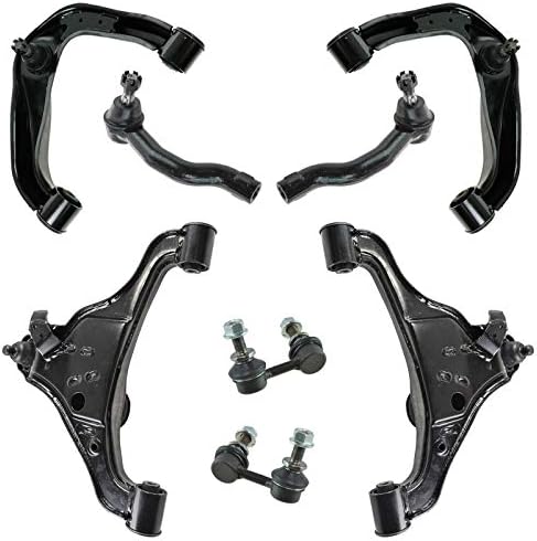 TRQ Front Steering & Suspension Kit Control Arm with Ball Joint Sway Bar Stabilizer Link Tie Rod Compatible with Nissan Suzuki