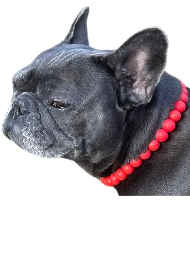 Dog Necklace (Medium (18"), Solid, Red)