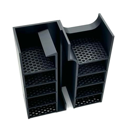 Media Basket Set Compatible with Fluval EVO 13.5 Gallon Aquarium Chambers - 5 Trays Included - Hole Plug Included