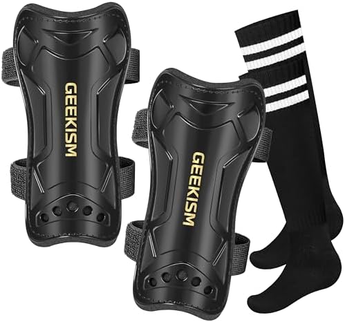 Soccer Shin Guards for Youth Kids Toddler, Protective Soccer Shin Pads & Sleeves Equipment - Football Gear for 3 5 4-6 7-9 10-12 Years Old Children Teens Boys Girls