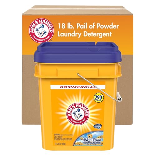 Arm & Hammer powder laundry detergent, crisp clean, 18 lb pail