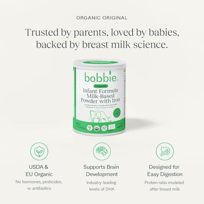 Organic Combo Feeding Kit, Infant Formula, Milk Based Powder with Iron, DHA and Vitamin D & 100% Lactose (14.1 oz), Organic Baby Vitamin D Drops 400 IU (0.3 fl oz) Newborn Baby-12 Months Old