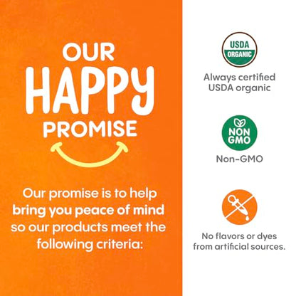 Happy Baby Organics Stage 2, Baby Food Pouches, Gluten Free, Vegan Snack, Nutty Blends, Fruit & Nut Butter Variety Pack (Pack of 8)