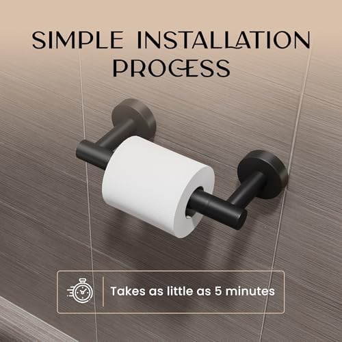 Day Moon™ (2 Pack) Matte Black Toilet Paper Holder - Black Toilet Paper Holder Wall Mount