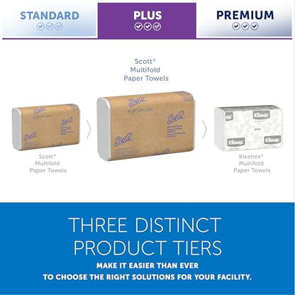 Scott Professional Universal Multifold Paper Towels, Bulk (01804), Absorbency Pockets, White, 9.2'x9.4' Towel, Compressed (250 Sheets/Pack, 16 Packs/Case, 4,000 Sheet Total)