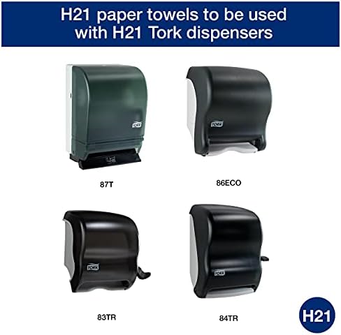 Tork Natural Paper Hand Towel Roll H21 100% Recycled Fiber, Universal Fit 6 Rolls x 800 Ft (RK8002)