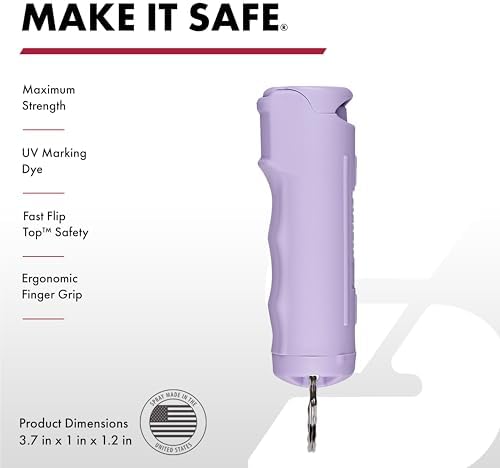 SABRE Pepper Spray & 2-in-1 Stun Gun with Flashlight, Self Defense Kit, Fast Flip Top Safety, Finger Grip for Better & Faster Aim, Painful 1.60 µC Charge, 120 Lumen LED Light, Rechargeable, 0.54 fl oz