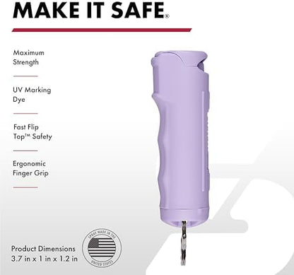 SABRE Pepper Spray & 2-in-1 Stun Gun with Flashlight, Self Defense Kit, Fast Flip Top Safety, Finger Grip for Better & Faster Aim, Painful 1.60 µC Charge, 120 Lumen LED Light, Rechargeable, 0.54 fl oz