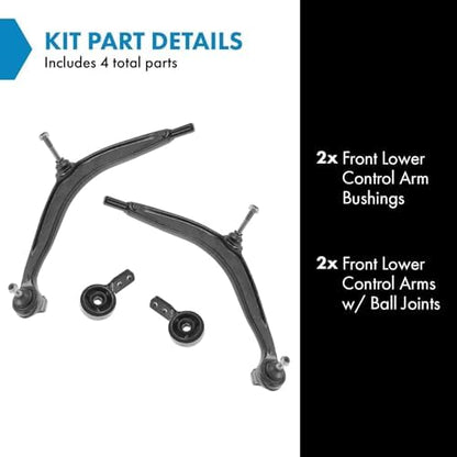 TRQ Front Lower Control Arm with Ball Joint Set Control Arm Bushing Compatible with 92-02 BMW
