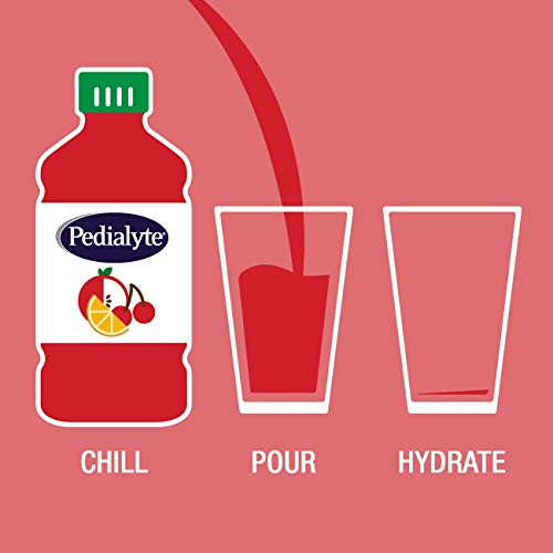 Pedialyte Advanced Care Electrolyte Solution, 1 Liter, 8 Count, with PreActive Prebiotics, Hydration Drink, Cherry Punch (Pack of 2)