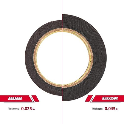 3M Double Sided VHB Tape 1" x 15.4 Ft, Heavy Duty Mounting Tape, Black 5925 Foam Tape Strong Adhesive Waterproof for Automotive Car Décor Home Office Logos Indoor Outdoor, 0.025in Thick