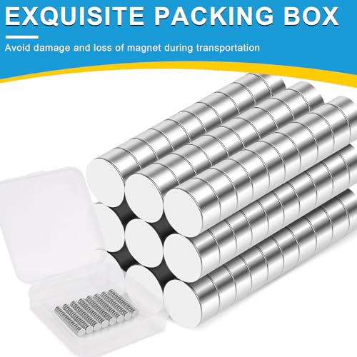 Small Magnets, 400 Pack Refrigerator Magnet 6x2mm Rare Earth Magnets Neodymium Magnet for Crafts, Whiteboard, Kitchen Cabinet
