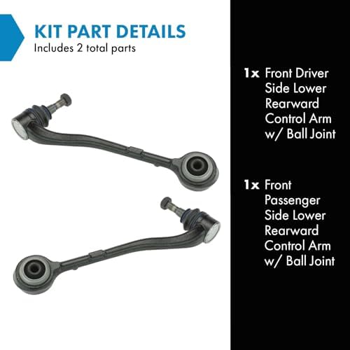 TRQ Front Lower Control Arm with Ball Joint Set Compatible with 2000-2006 BMW X5
