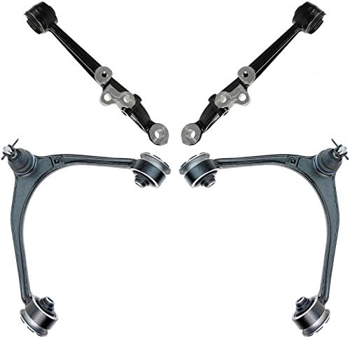 TRQ Front Upper & Lower Control Arm with Ball Joint Set Compatible with 1998-2005 Lexus GS300 1998-2000 GS400 2001-2005 GS430 2002-2010 SC430