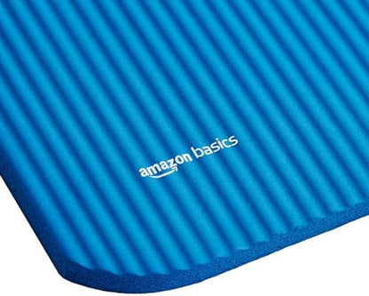 Amazon Basics 1/2 Inch Extra Thick Exercise Yoga Mat with Carrying Strap, Cushioned Support, for Fitness and Gym Workouts