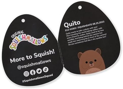 Squishmallows Original 12-Inch Quito Brown Quokka with Fuzzy Belly - Official Jazwares Plush
