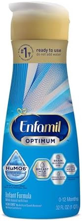 Enfamil Optimum (Enspire) Ready-to-Feed Baby Formula, Our Closest to Breast Milk, Brain-Building DHA, 32 Fl Oz