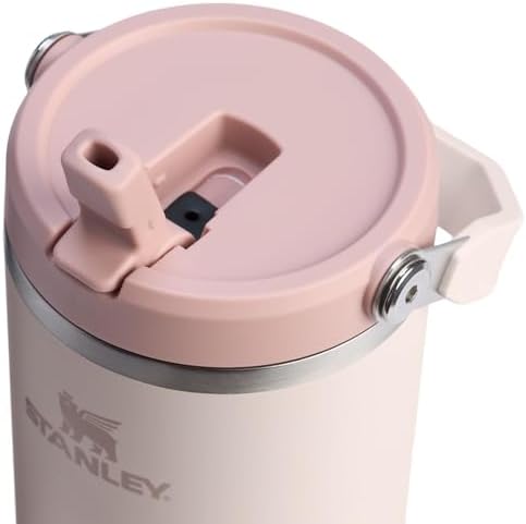 Stanley IceFlow 2.0 Flip Straw Tumbler with Handle 40 oz | Twist On Lid and Flip Up Straw | Leak Resistant Water Bottle | Insulated Stainless Steel | BPA-Free | Rose Quartz