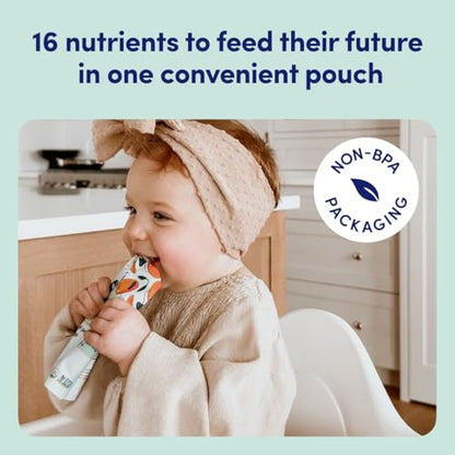 Cerebelly Organic Baby Food Pouches – Organic Veggie Purees for Toddlers | No Added Sugar, Fiber, Non-GMO | Blended Toddler Food | 4oz BPA-Free Baby Food | Sweet Potato Mango | 12 Count