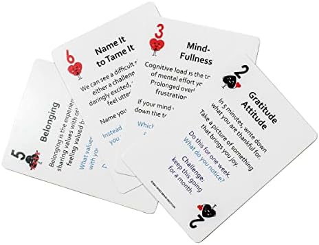 Mind Brain Emotion 52 Essential Coping Skills Cards - Self Care Exercises for Stress and Social Anxiety Relief - Resilience, Emotional Agility, Confidence Therapy Games for Teens, Adults