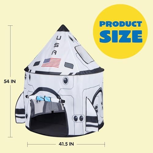 JOYIN Rocket Ship Play Tent Pop up Play Tent Kids Indoor Outdoor Spaceship Playhouse Tent Set