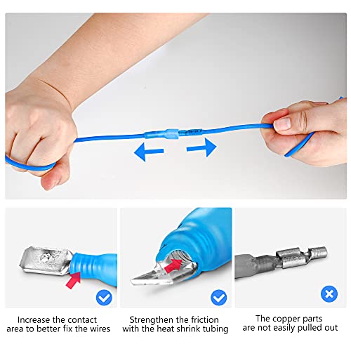 Kuject 450PCS Heat Shrink Wire Connectors, Multipurpose Waterproof Electrical Wire Terminals kit, Insulated Crimp Connectors Ring Fork Spade Butt Splices for Automotive Marine Boat Truck