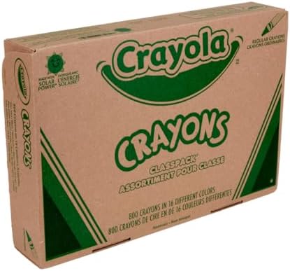 Crayola Bulk Crayon Classpack - 800ct (16 Colors), Bulk Teacher Supplies & Classroom Essentials for Back to School, Arts & Crafts Crayons for Kids, 3+