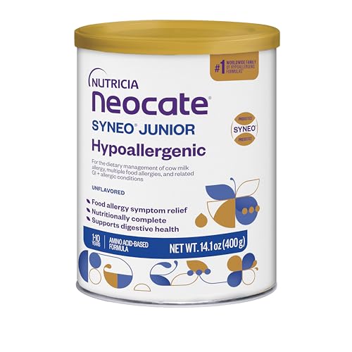 Nutricia Neocate Syneo Junior - Hypoallergenic, Dairy-free, Amino Acid-Based Formula for 1+ Years - For Toddlers, Kids & Teens - Powdered Formula - Syneo Junior - 14.1 oz can (Case of 1)