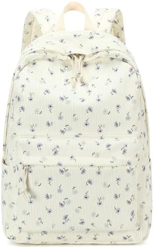 School Backpack for Teen Girls Bookbags Elementary High School Corduroy Laptop Bags Women Travel Daypacks