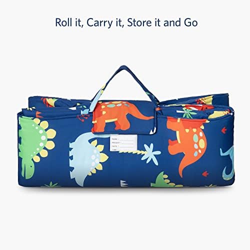 Extra Large Toddler Nap mat by Cokouchyi, Toddler Sleeping Bag with Removable Pillow, Measures 53 x 21 x 1.5 Inches, Sleeping Mat, Ideal for Daycare and Preschool Kindergarten