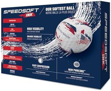 TaylorMade SpeedSoft Golf Balls, Maximum Distance with Ultra-Soft Feel, Perfect for Off The Tee and Around The Green