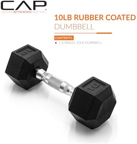 CAP Barbell Coated Hex Dumbbell Weight | Multiple Options