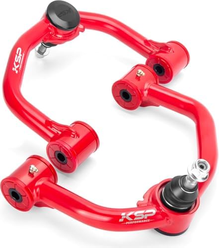 KSP 2-4" Upper Control Arm for F150 2004-2020, Aftermarket Control Arm Replacement Factory/Stock Arm, Iron Steel Welding Swing Control Arms With Adjustable Ball Joint for 2-4inch Front Lift Kits (Red)