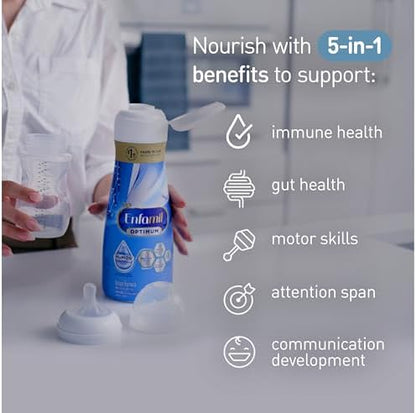 Enfamil Optimum (Enspire) Ready-to-Feed Baby Formula, Our Closest to Breast Milk, Brain-Building DHA, 32 Fl Oz