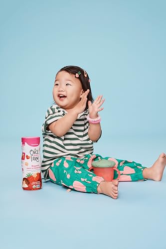 Once Upon A Farm Strawberry, Coconut & Sweet Potato Puffed Sorghum Snack, Fruit & Veggie Puffs, Non GMO, 1.5 Ounces (Pack Of 6)