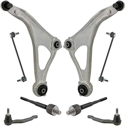 TRQ Front Steering & Suspension Kit Control Arm with Ball Joint Sway Bar Stabilizer Link Tie Rod Compatible with 2013-2014 Nissan Altima