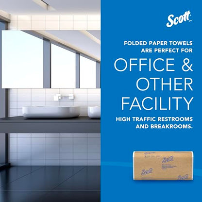 Scott Professional Universal Multifold Paper Towels, Bulk (01804), Absorbency Pockets, White, 9.2'x9.4' Towel, Compressed (250 Sheets/Pack, 16 Packs/Case, 4,000 Sheet Total)